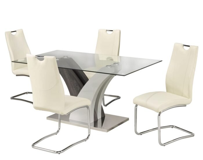 Napolean Dining Set, White