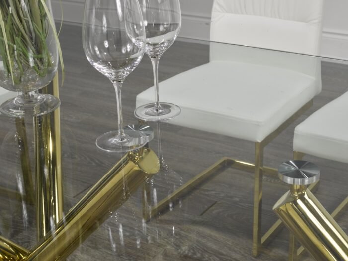 Sophisticated 5-Piece Dining Set - Black/Gold
