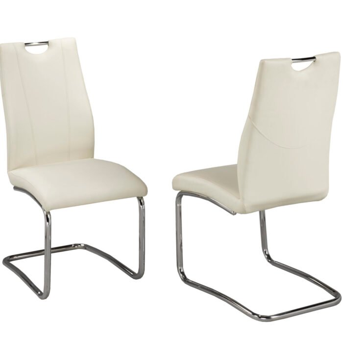 White Plush Dining Chair