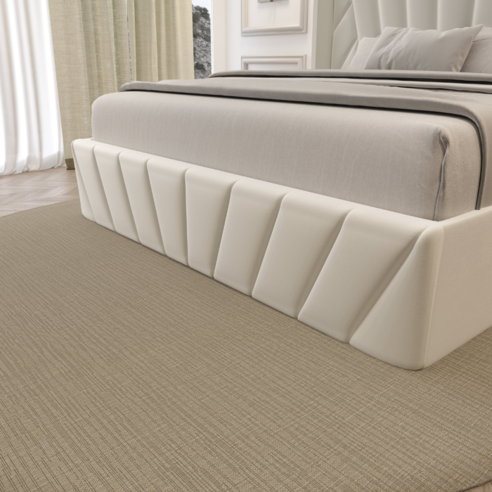 Eva Upholstered Platform Hydraulic Storage Bed - Ivory