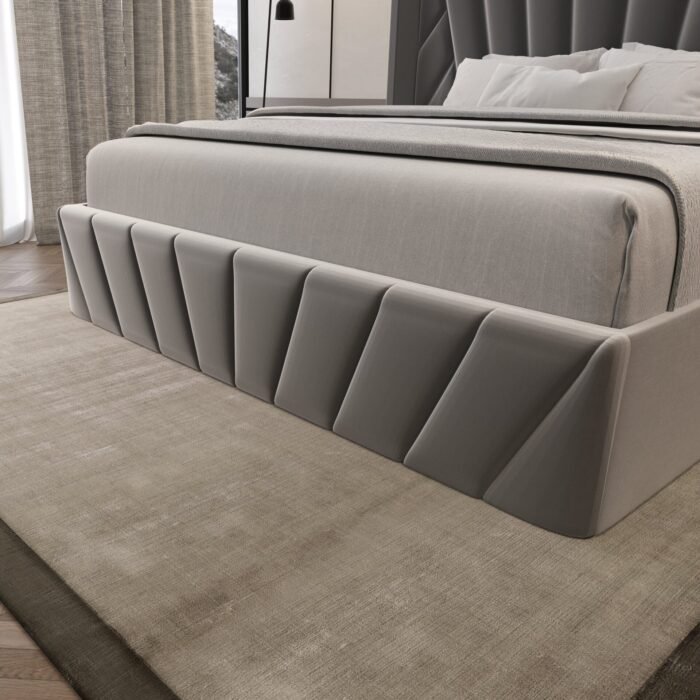 Eva Upholstered Platform Hydraulic Storage Bed - Dark Gray