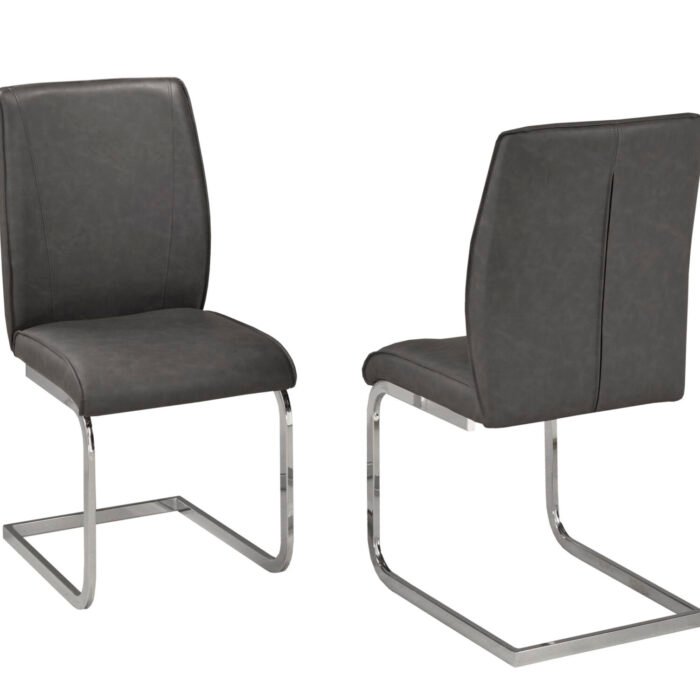 Grey Chrome Dining Chair
