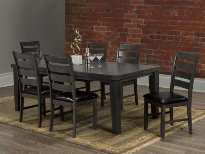 Oaklet 7Pcs Dining Set - Dark Brown