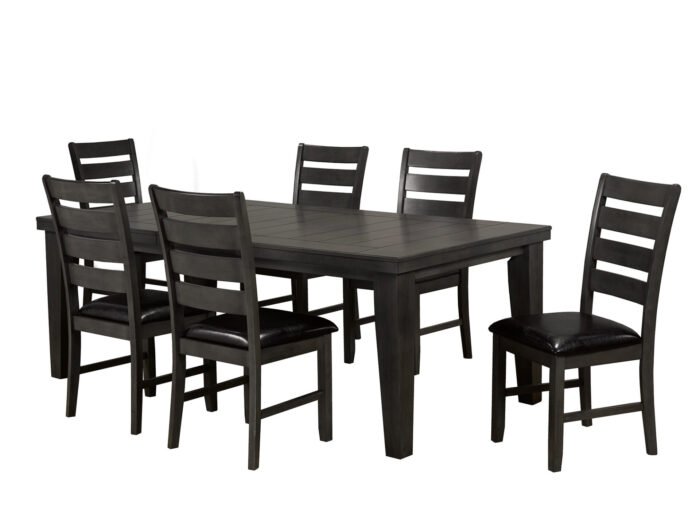 Oaklet 7Pcs Dining Set - Dark Brown