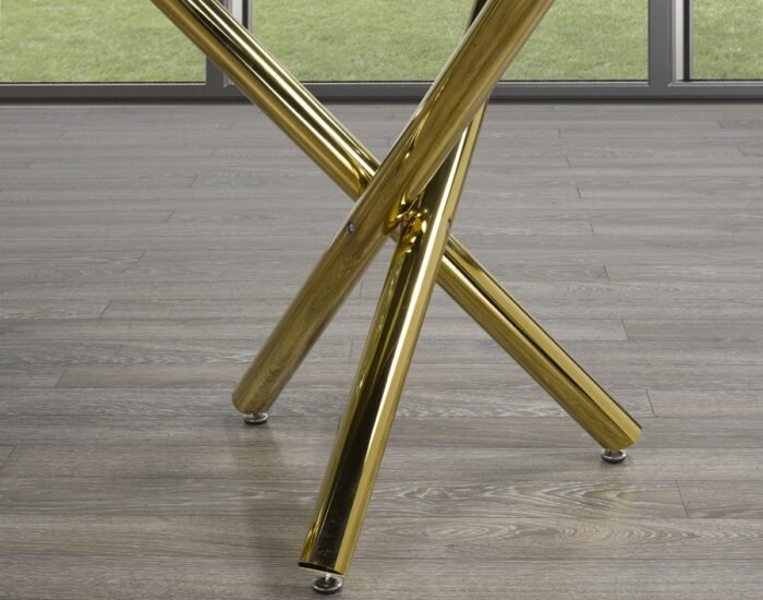 Sophisticated 5-Piece Dining Set - Black/Gold