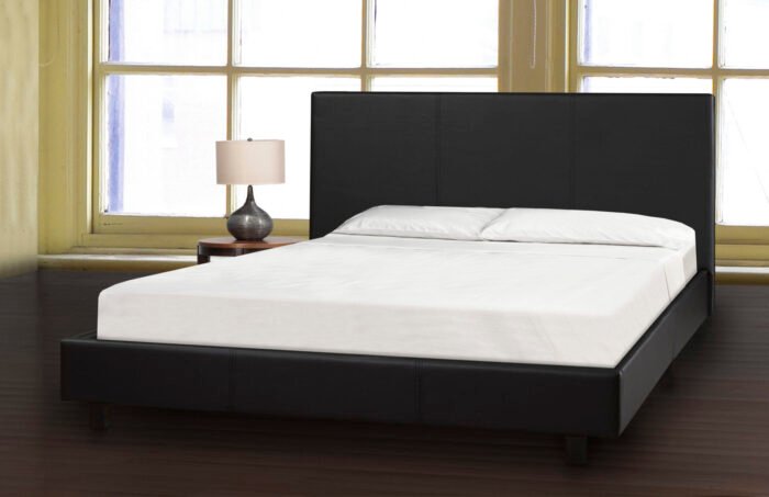 Emery Faux Leather Platform Bed