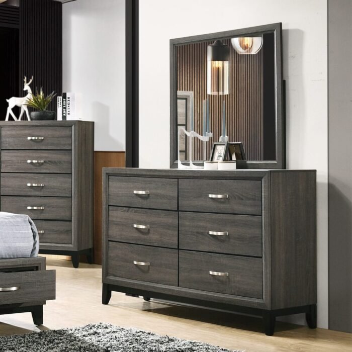 Chic Grey Queen Bedroom Set
