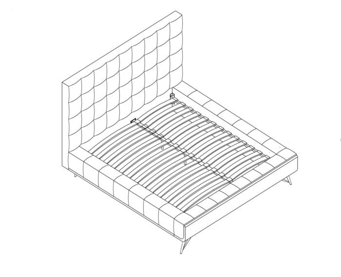 Cambridge Premium Fabric Platform King Bed – Grey