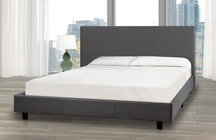 Emery Faux Leather Platform Bed