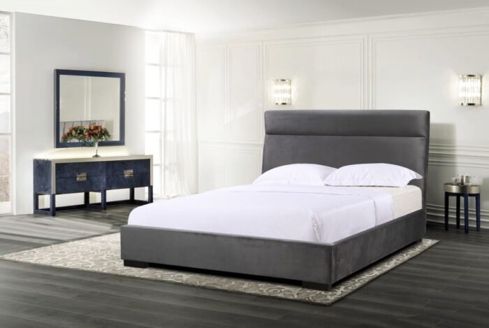 Camden Platform Bed – Grey (King & Queen)
