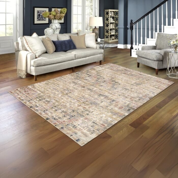 Magnolia Area Rug - Tan, Brown, and Rust