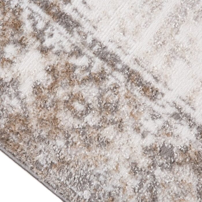Uptown Area Rug - 7 x 9, Grey/Cream, Polyester Pile, Stain & Fade Resistant