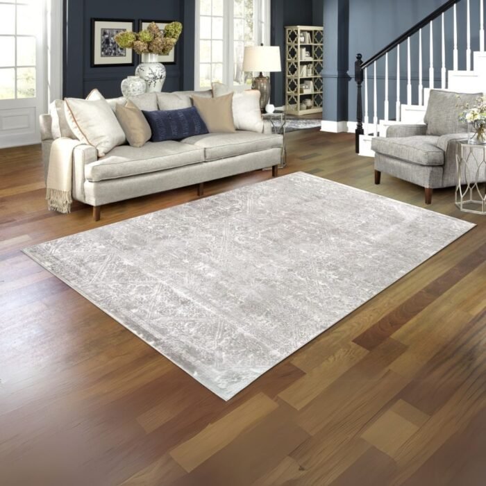 Aspen Area Rug - 8 x 11, Grey, Polypropylene & Polyester Pile, Stain & Fade Resistant