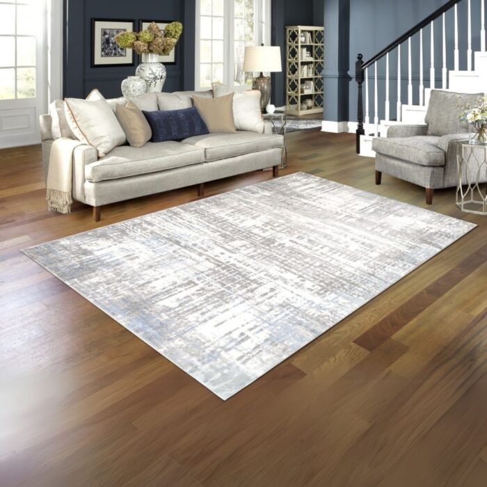 Laurel Area Rug - 5 x 8, Grey, Polypropylene & Polyester Pile, Stain & Fade Resistant