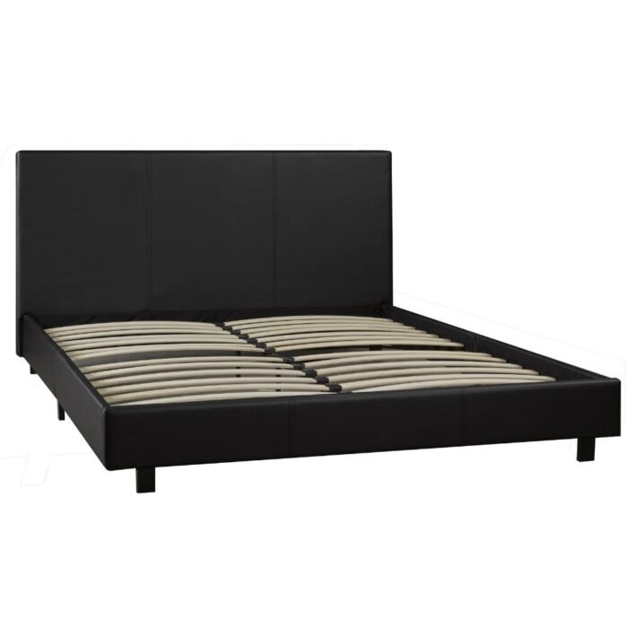 Emery Faux Leather Platform Bed