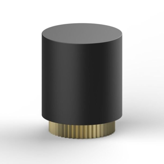 Byron Accent Table with Solid Wood Base and Powder Coated Metal Top in Espresso Finish