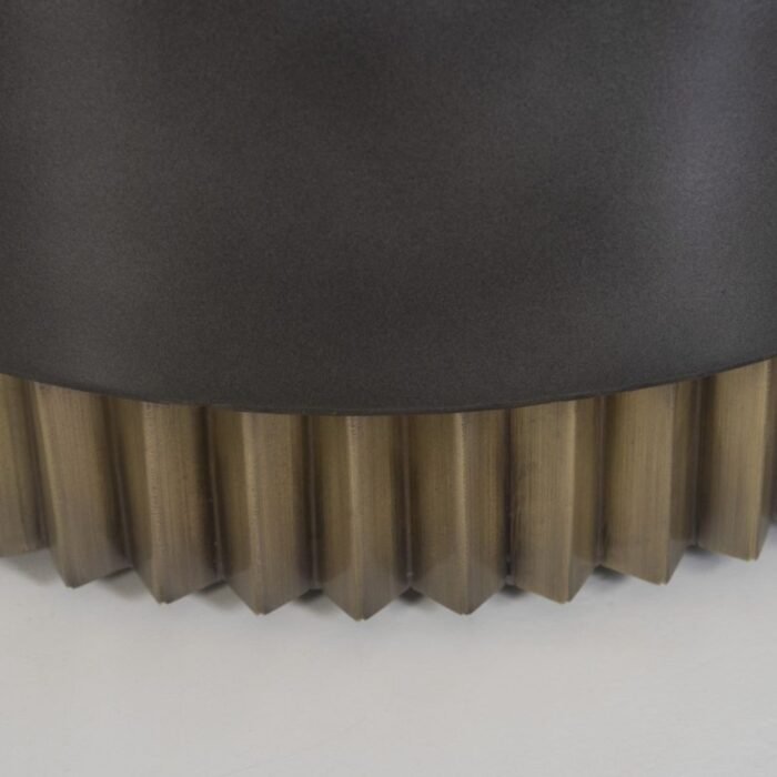 Byron Accent Table with Solid Wood Base and Powder Coated Metal Top in Espresso Finish