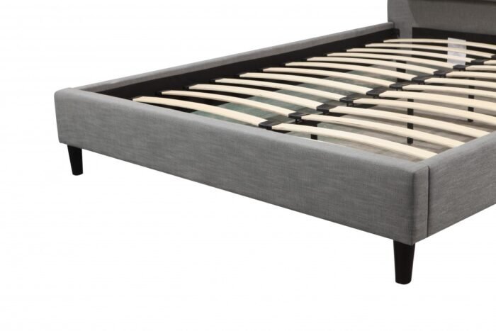 Upholstered Platform Bed – Available in Queen or King, Grey or Teal