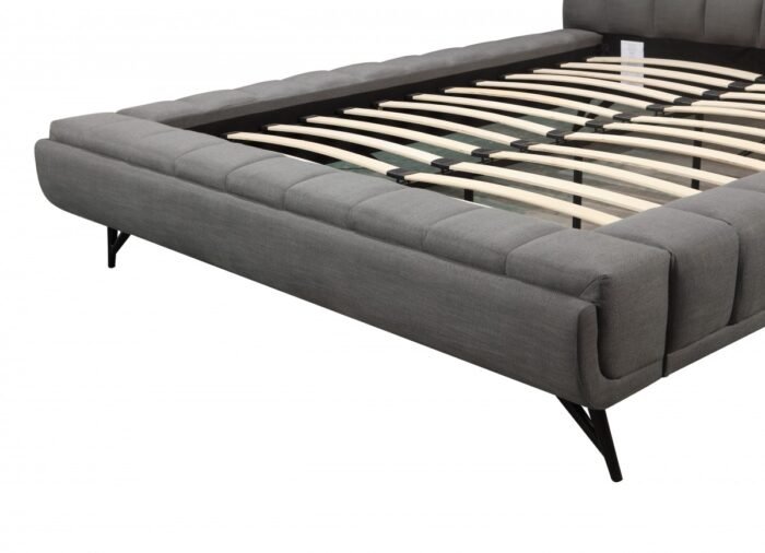 Cambridge Premium Fabric Platform King Bed – Grey