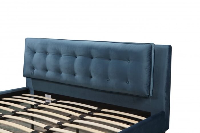 Upholstered Platform Bed – Available in Queen or King, Grey or Teal
