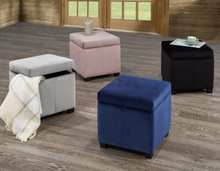 STORAGE OTTOMAN - NAVY