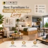 Best Furniture for Studio Apartment Living featuring a compact studio layout with a sofa, storage bed, dining area, and space-saving furniture from Elements Furniture & Mattress Scarborough.