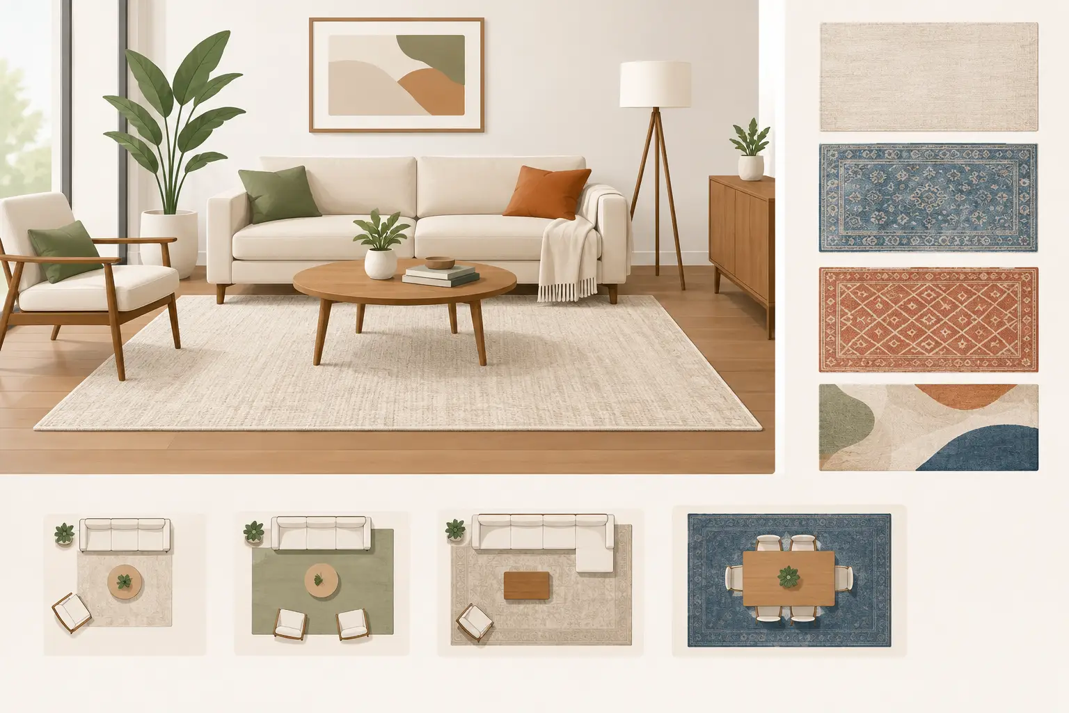 Area Rugs: Choose the Right Size and Style